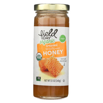 Field Day Organic Creamed Wildflower Honey - Honey - Case of 12 - 12 oz.