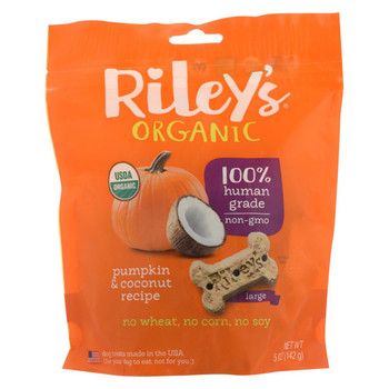 Riley's Organics Riley's Organics Treat - Pumpkin and Coconut - Case of 5 - 5 oz. Riley's Organics Riley's Organics Treat - Pumpkin and Coconut - Case of 5 - 5 oz.