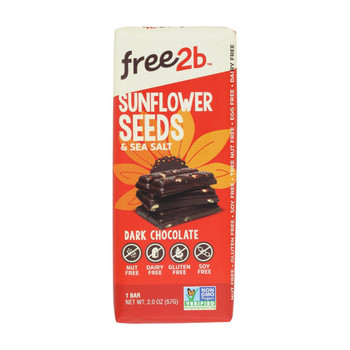 Free 2 B Sunflower Sea Salt - Dark Chocolate - Case of 10 - 2 oz.