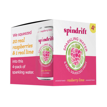 Spindrift Sparkling Water - Raspberry Lime - 4 pack 12 oz can - Case of 6 Spindrift Sparkling Water - Raspberry Lime - 4 pack 12 oz can - Case of 6