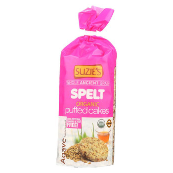 Suzie's Spelt Puffed Cakes - Agave Sweetened - Case of 12 - 5 oz. Suzie's Spelt Puffed Cakes - Agave Sweetened - Case of 12 - 5 oz.
