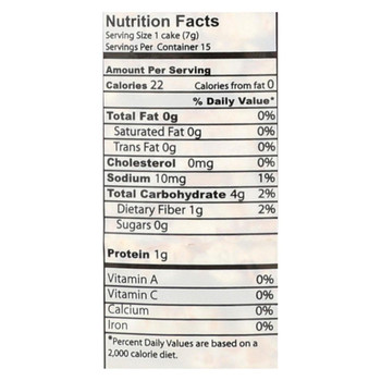 Suzie's Kamut Puffed Cakes - Lightly Salted - Case of 12 - 3.6 oz. Suzie's Kamut Puffed Cakes - Lightly Salted - Case of 12 - 3.6 oz.