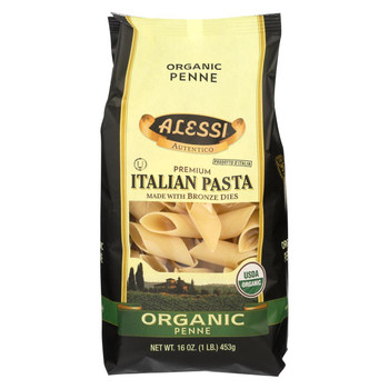 Alessi Italian Pasta - Organic Penne - Case of 12 - 16 oz.