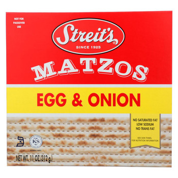 Streit's Daily Matzo - Egg and Onion - Case of 12 - 11 oz.