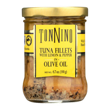 Tonnino Tuna Fillets - Lemon and Pepper, Olive Oil - Case of 6 - 6.7 oz.