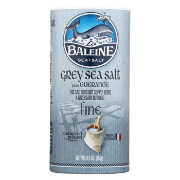 La Baleine Sea Salt Grey Fine Sea Salt Shaker - Case of 12 - 8.8 oz. La Baleine Sea Salt Grey Fine Sea Salt Shaker - Case of 12 - 8.8 oz.
