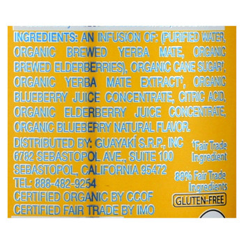Guayaki Yerba Mate - Bluephoria - Case of 12 - 15.5 Fl oz. Guayaki Yerba Mate - Bluephoria - Case of 12 - 15.5 Fl oz.