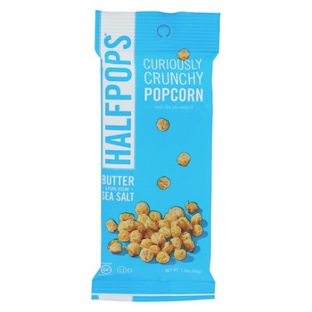 Halfpops Popcorn - Butter and Pure Ocean Sea Salt - Case of 15 - 1.4 oz. Halfpops Popcorn - Butter and Pure Ocean Sea Salt - Case of 15 - 1.4 oz.