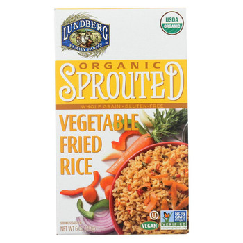 Lundberg Family Farms Organic Sprouted Rice - Vegetable Fried - Case of 6 - 6 oz