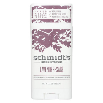 Schmidt's Natural Deodorant Stick - Lavender Sage - 3.25 oz.