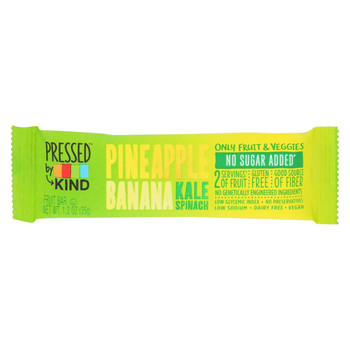 Kind Fruit & Veggies Bar -Pineapple Banana Kale Spinach - Case of 12 - 1.2 oz Kind Fruit & Veggies Bar -Pineapple Banana Kale Spinach - Case of 12 - 1.2 oz