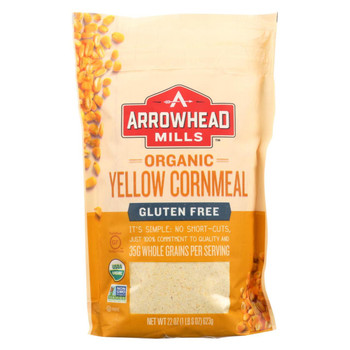 Arrowhead Mills - Organic Yellow Corn Meal - Gluten Free - Case of 6 - 22 oz.