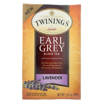 Twinings Tea Black Tea - Earl Grey Lavender - Case of 6 - 20 Count