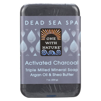 One With Nature Bar Soap - Charcoal - Case of 6 - 7 oz.