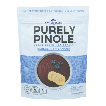 Purely Pinole Cereal - Blueberry and Banana - Case of 6 - 9.7 oz.