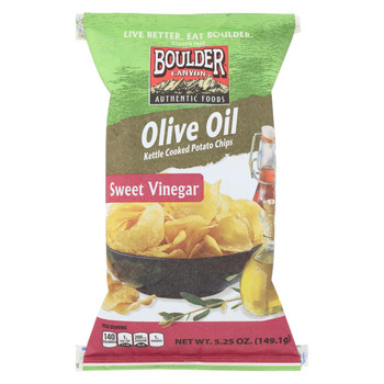 Boulder Canyon Natural Foods Kettle Chips - Sweet Vinegar - Case of 12 - 5.25 oz. Boulder Canyon Natural Foods Kettle Chips - Sweet Vinegar - Case of 12 - 5.25 oz.