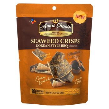 Annie Chun'S Seaweed Snacks Korean Style Bbq Flavored - Case Of 10 - 1.27 Oz