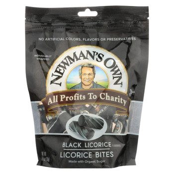 Newman's Own Organics Licorice Bite -Black - Case of 8 - 5.5 oz