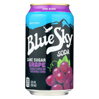Blue Sky Natural Soda - Grapes - Case of 4 - 12 oz.