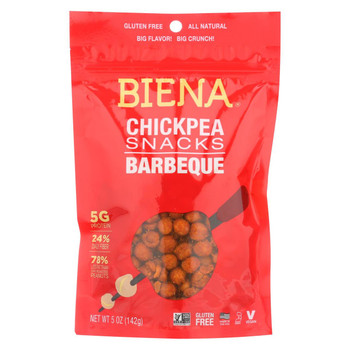 Biena Chickpea Snacks - Barbeque - Case of 8 - 5 oz. Biena Chickpea Snacks - Barbeque - Case of 8 - 5 oz.