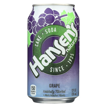 Hansen's Beverages - Soda Natural Grape - Case of 4-6/12 fl oz.