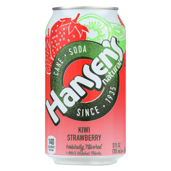 Hansen's Beverages - Soda Kiwi Strawberry - Case of 4-6/12 fl oz.