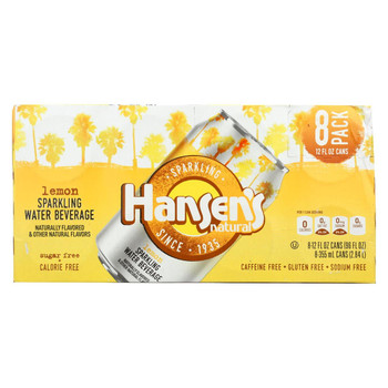 Hansen's Beverages - Sparkling Water Lemon - Case of 3-8/12 fl oz.