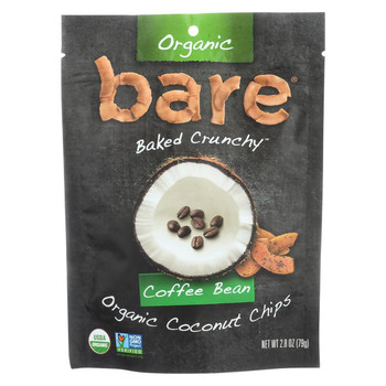 Bare Fruit Organic Coconut Chips - Coffee Bean - Case of 12 - 2.8 oz Bare Fruit Organic Coconut Chips - Coffee Bean - Case of 12 - 2.8 oz