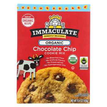 Immaculate Baking Organic Cookie Mix - Chocolate Chip - Case of 8 - 15.4 oz