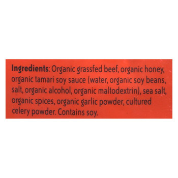 Organic Prairie Mighty Beef Jerky - Teriyaki - Case of 8 - 2 oz.