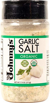 Johnny's Organic Garlic Salt - Case of 6 - 7.5 oz.