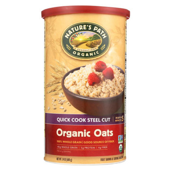 Nature's Path Oats - Organic - Steel Cut - Quick - Case of 6 - 24 oz Nature's Path Oats - Organic - Steel Cut - Quick - Case of 6 - 24 oz