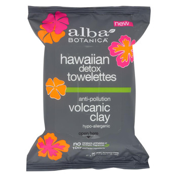 Alba Botanica - Hawaiian Towelettes - Detox - Case of 3 - 30 count