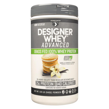 Designer Whey - Protein Powder - Vanilla Cookies and Cream - 1.85 Lb
