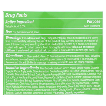 Alba Botanica - Fast Fix Sheet Masks - Papaya Anti- Acne - Case of 8 - 1 count