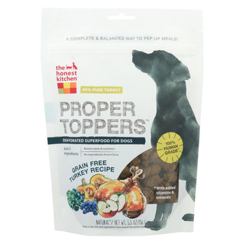 The Honest Kitchen Dog - Food - Proper Toppers - Turkey - Case of 6 - 5.5 oz