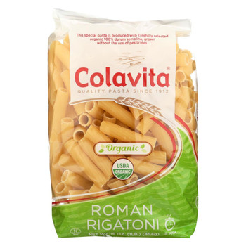 Colavita - Pasta - Organic Roman Rigatoni Pasta - Case of 20 - 16 oz.