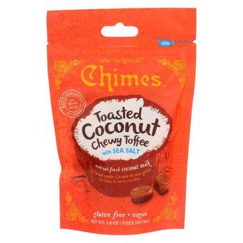 Chimes Toffee - Toasted Coconut With Sea Salt - Case of 12 - 2.8 oz.