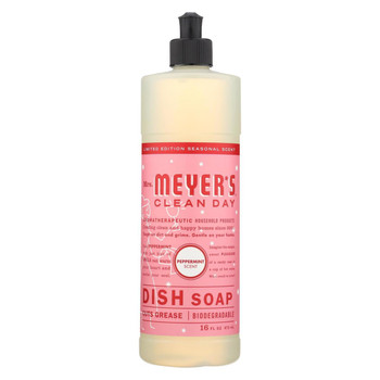 Mrs. Meyer's Clean Day - Liquid Dish Soap - Peppermint - Case of 6 - 16 fl oz.