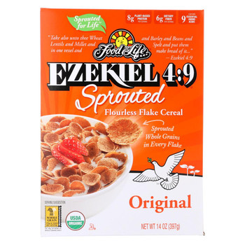 Food For Life Organic Flake Cereal - Ezekiel 4:9 Original - Case of 6 - 14 oz