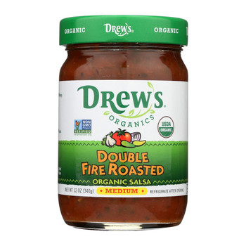 Drew's Organics Double Fire Roasted Salsa - 12 Oz. - Case of 6 Drew's Organics Double Fire Roasted Salsa - 12 Oz. - Case of 6