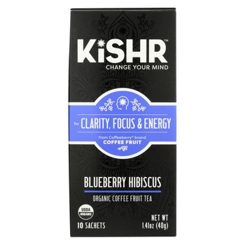 Kisher Coffee Fruit Tea - Organic - Blueberry Hibiscus - Case of 6 - 1.41 oz Kisher Coffee Fruit Tea - Organic - Blueberry Hibiscus - Case of 6 - 1.41 oz