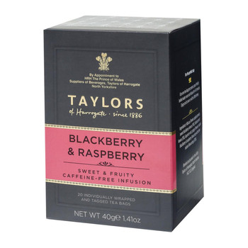 Taylors of Harrogate Tea - Blackberry & Raspberry - Case of 6 - 20 BAGS