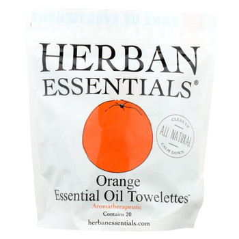 Herban Essentials Towelettes - Orange - 20 Count