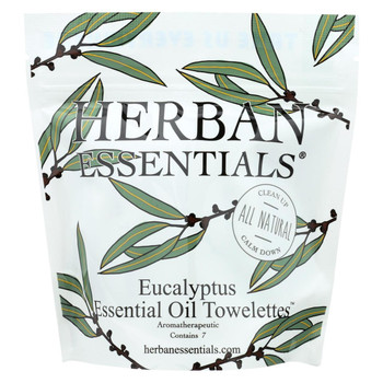 Herban Essentials Towelettes - Eucalyptus - Essential Oil - 7 count