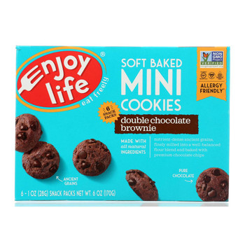 Enjoy Life - Soft Baked Minis - Double Chocolate Brownie - Case of 6 - 6 oz.