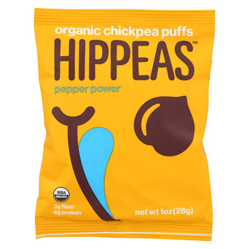 Hippeas Chickpea Puff - Organic - Pepper - Case of 24 - 1 oz Hippeas Chickpea Puff - Organic - Pepper - Case of 24 - 1 oz