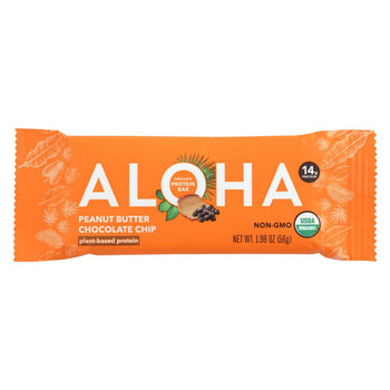 Aloha (Bars)  Peanut Butter Chocolate Chip - Case Of 12 - 2.2 Oz Aloha (Bars)  Peanut Butter Chocolate Chip - Case Of 12 - 2.2 Oz