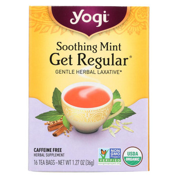 Yogi Tea - Organic - Get Regular Soothing Mint - Case of 6 - 16 BAG