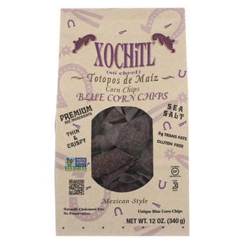 Xochitl Chips - Tortilla - Blue - Premium - Case of 10 - 12 oz Xochitl Chips - Tortilla - Blue - Premium - Case of 10 - 12 oz
